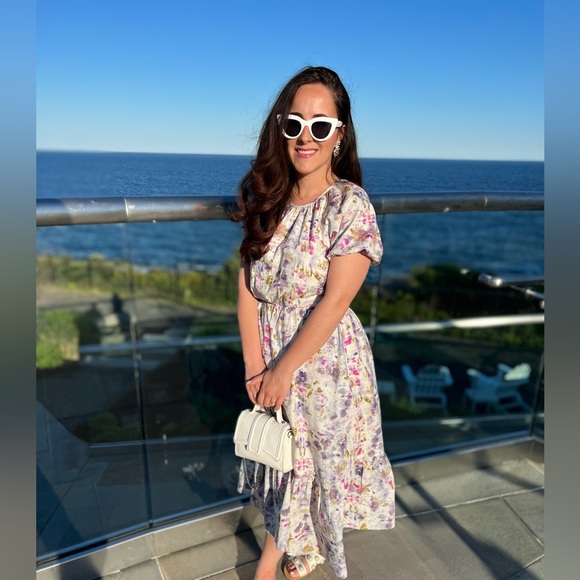 Flora Obscura X J.Crew side-cutout dress in kaleidoscope floral - Picture 2 of 2